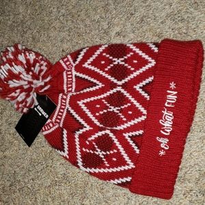 F🔹️Top Drawer - Oh What Fun Stocking Hat